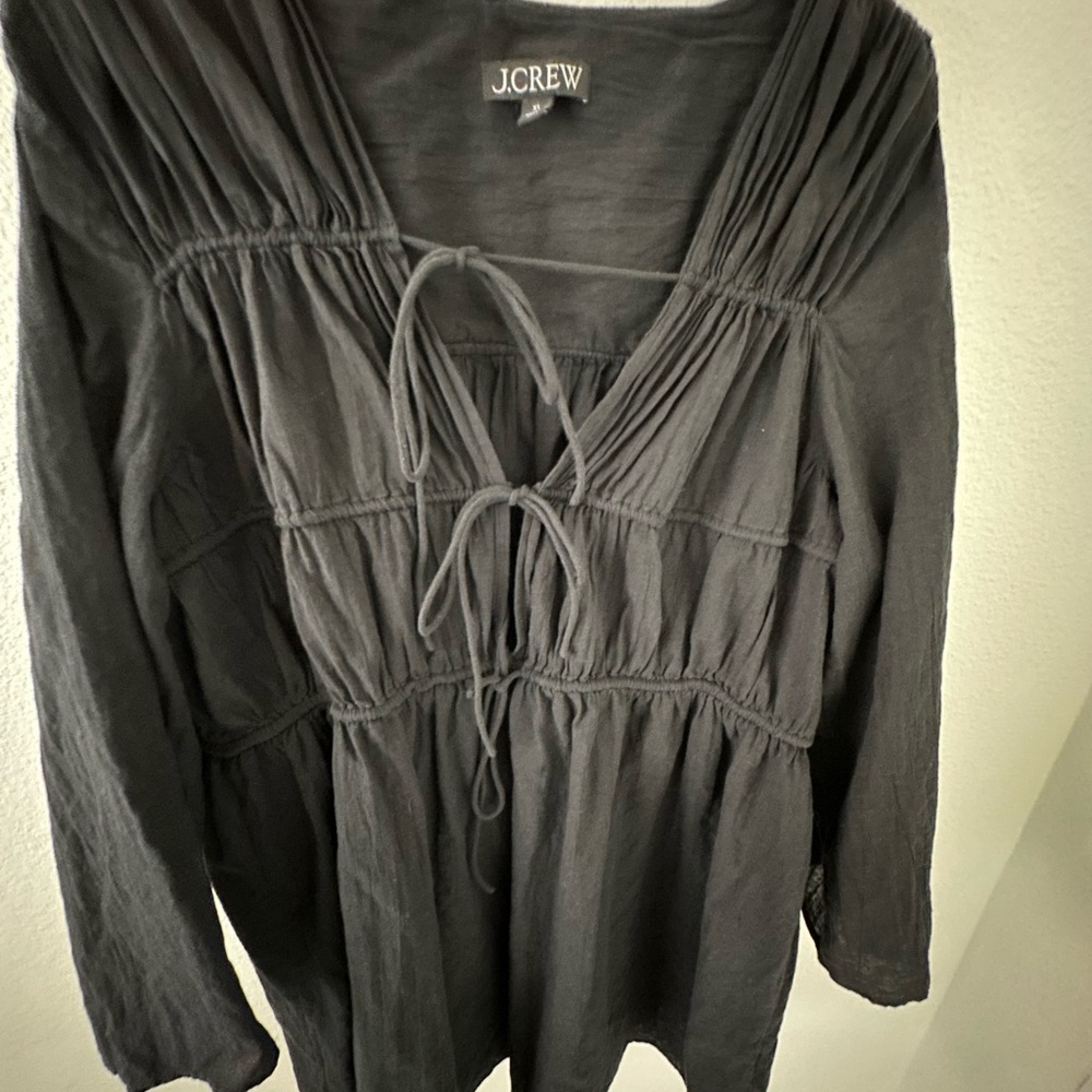 J. Crew Black Beach Coverup